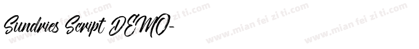 Sundries Script DEMO字体转换
